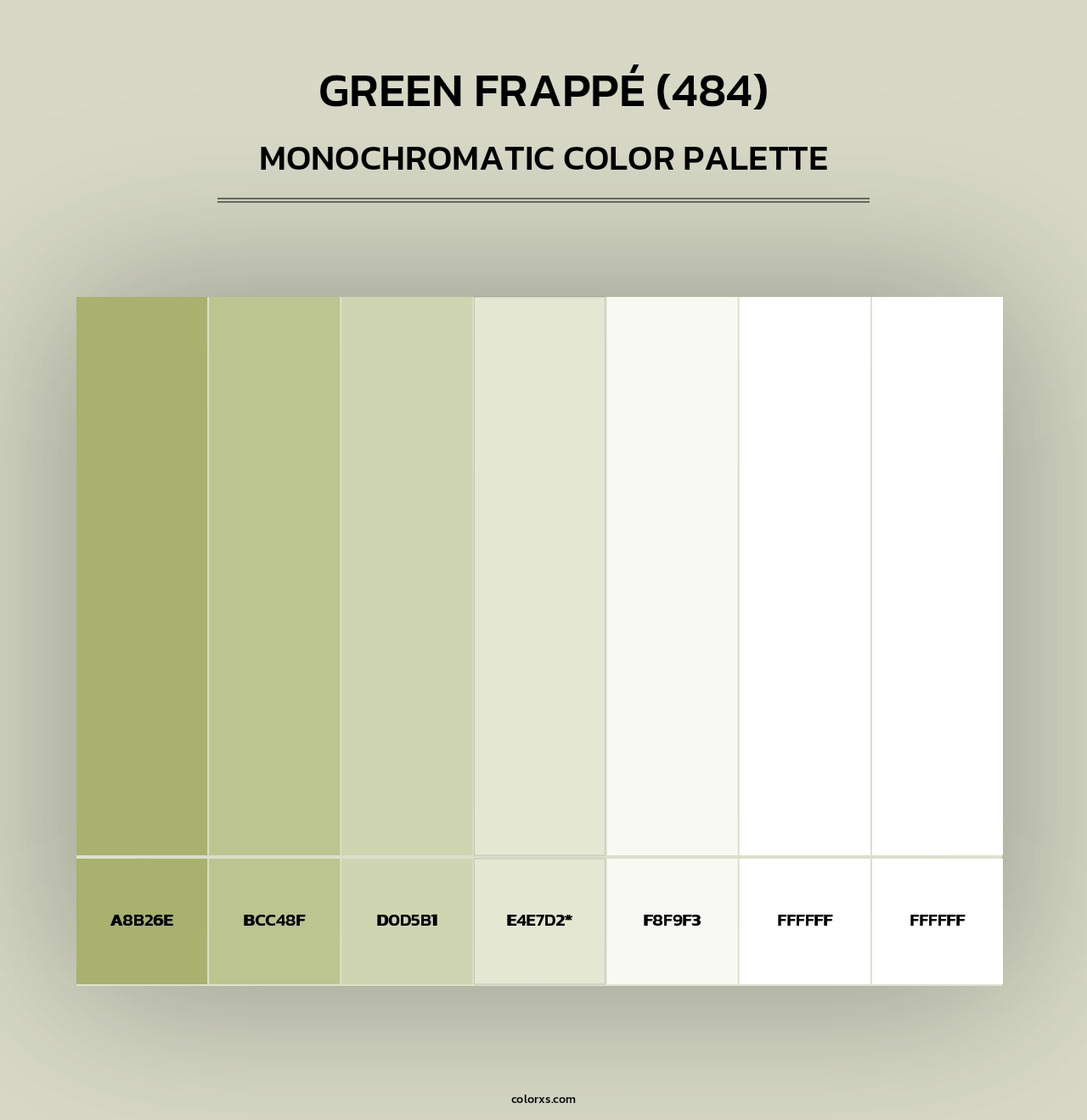 Green Frappé (484) - Monochromatic Color Palette