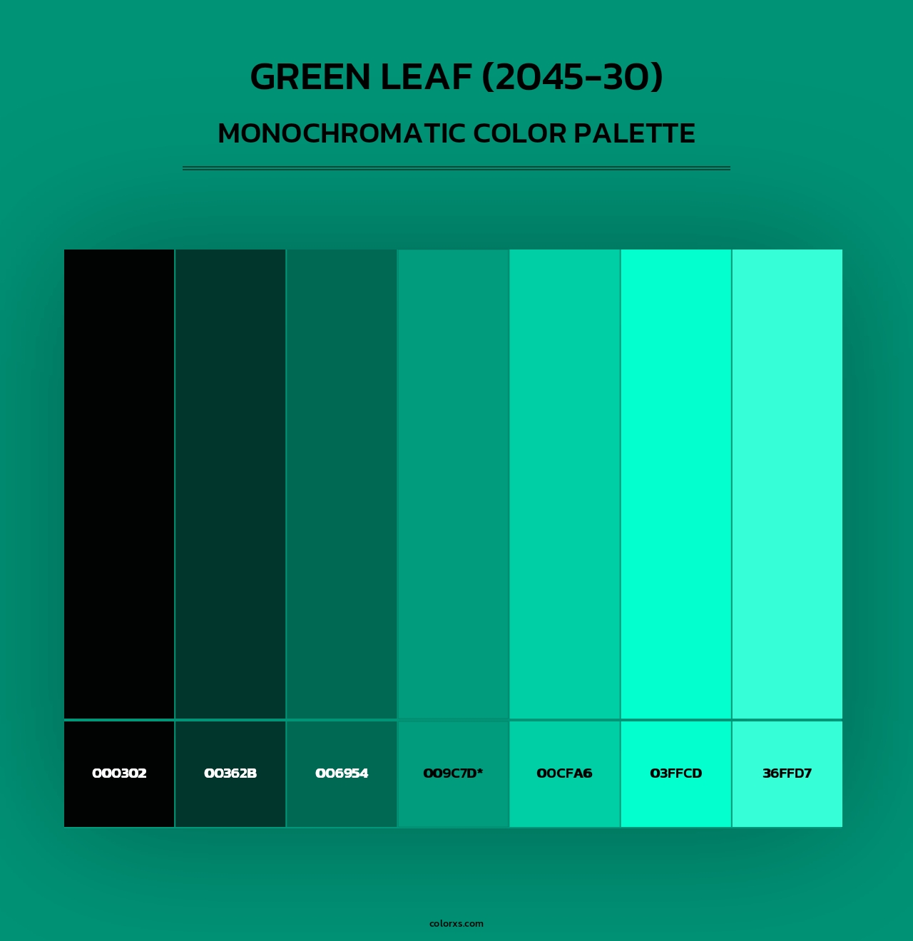 Green Leaf (2045-30) - Monochromatic Color Palette