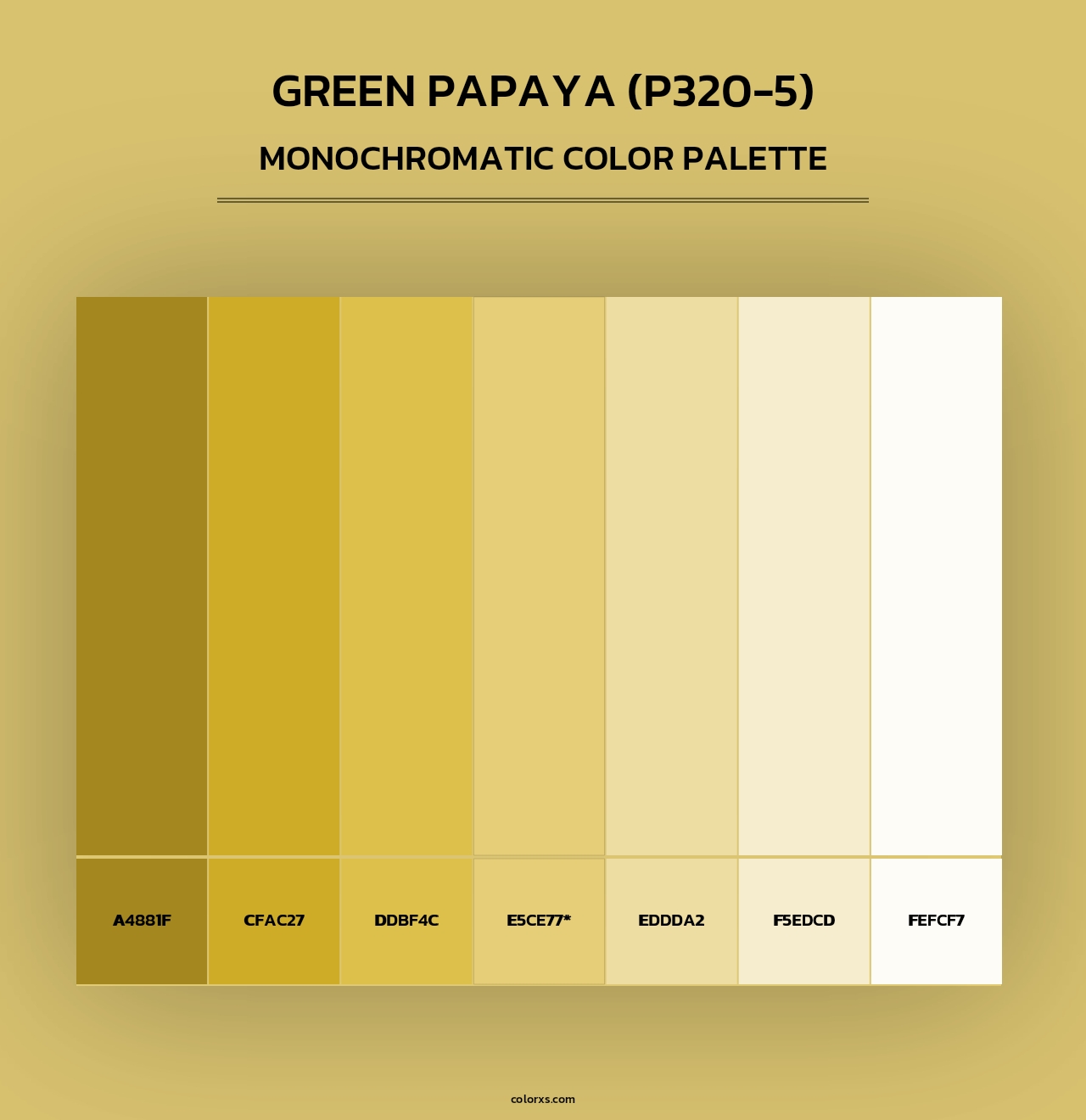 Green Papaya (P320-5) - Monochromatic Color Palette