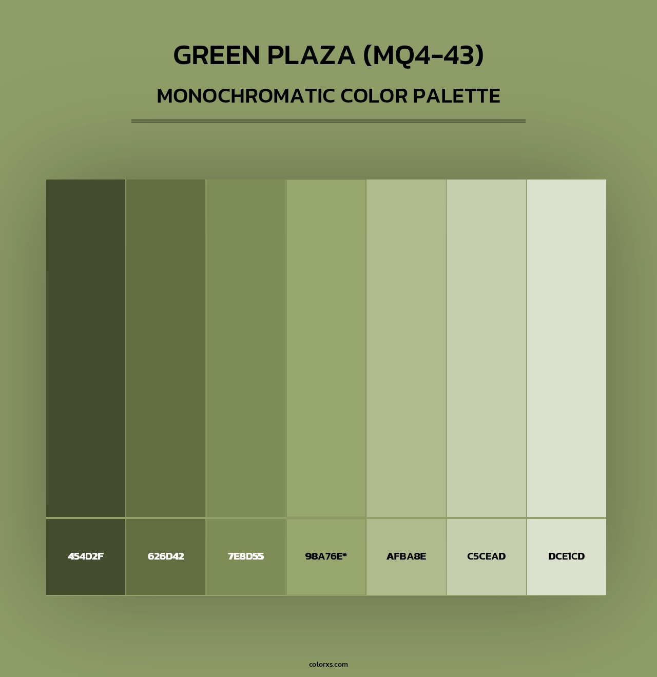 Green Plaza (MQ4-43) - Monochromatic Color Palette