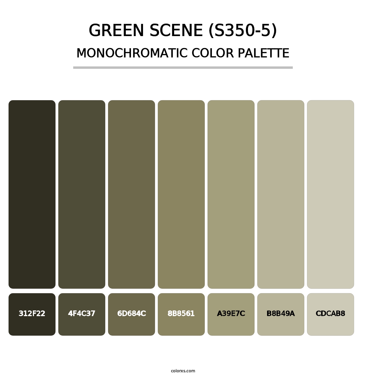 Green Scene (S350-5) - Monochromatic Color Palette