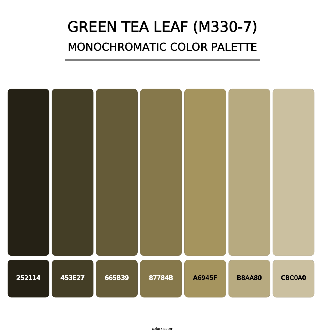 Green Tea Leaf (M330-7) - Monochromatic Color Palette