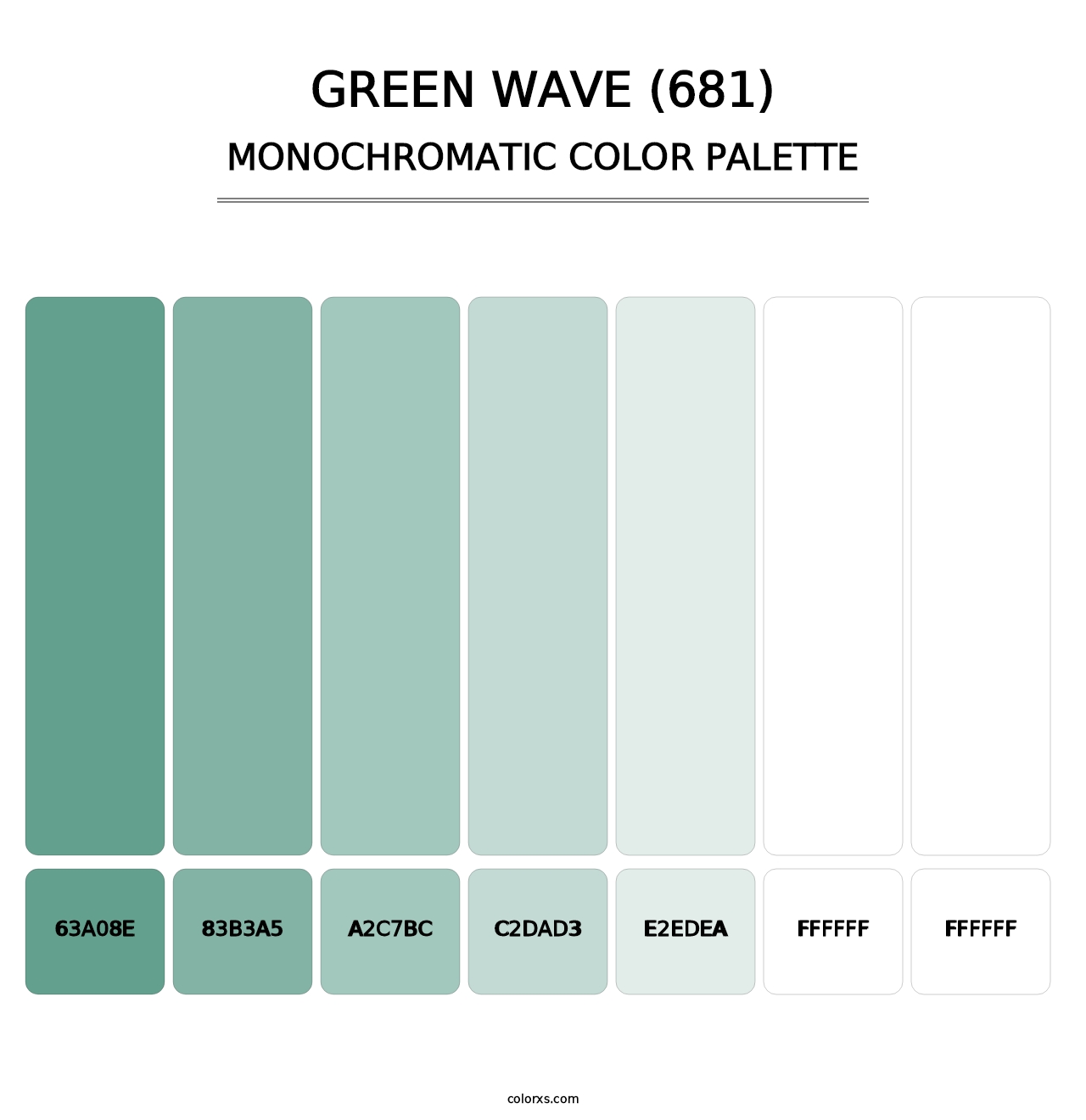 Green Wave (681) - Monochromatic Color Palette