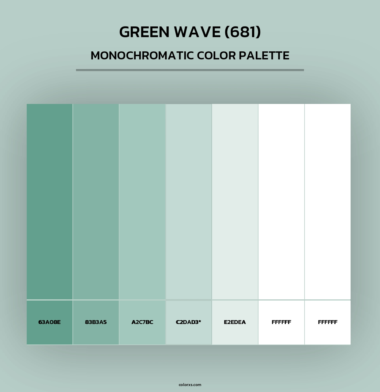 Green Wave (681) - Monochromatic Color Palette