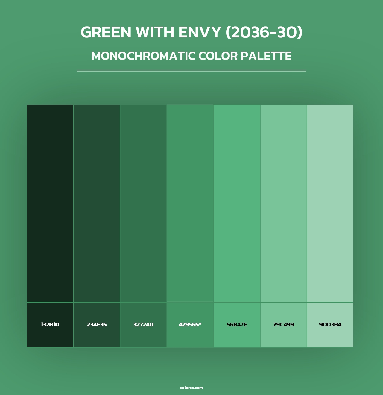Green with Envy (2036-30) - Monochromatic Color Palette
