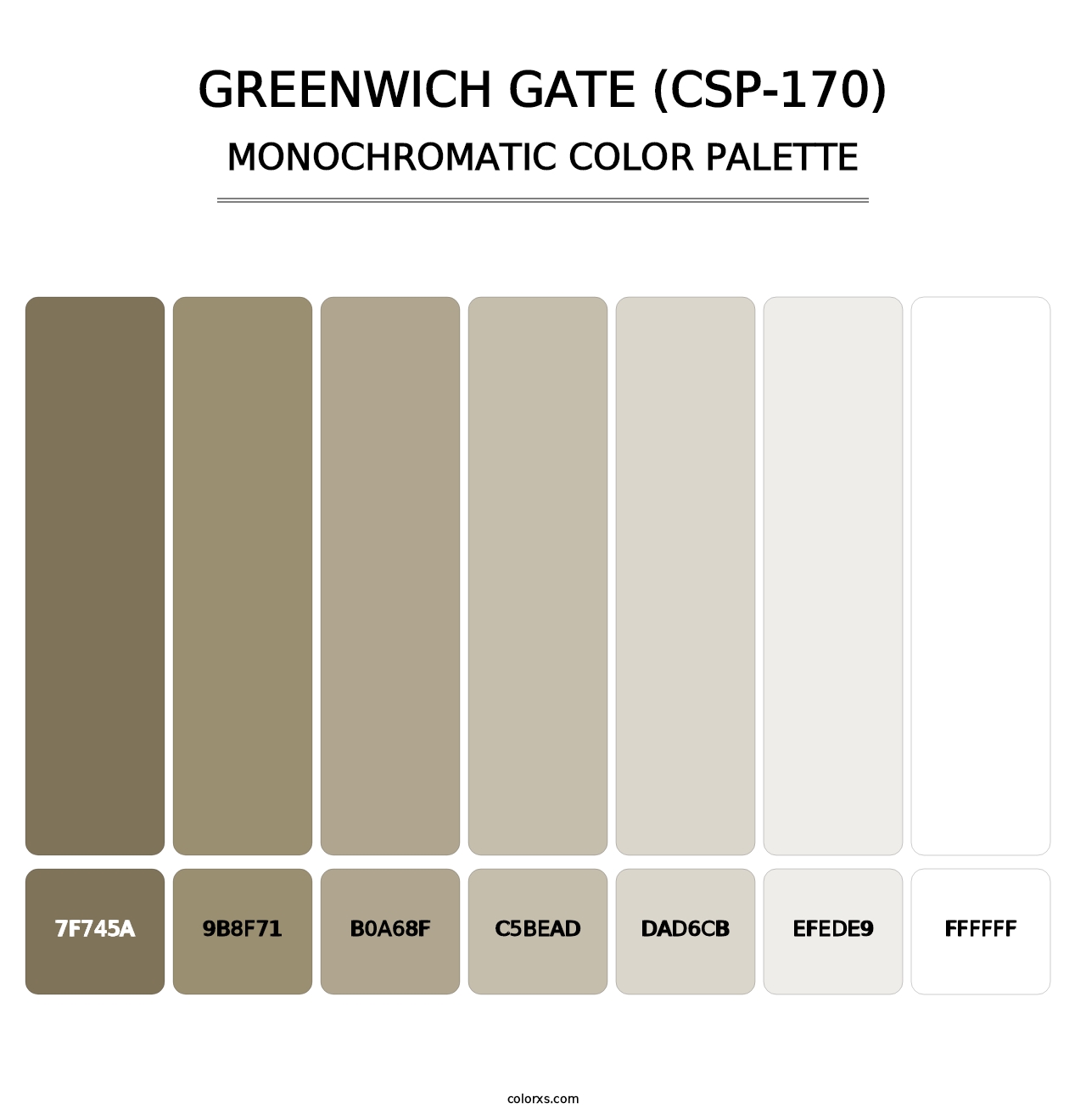 Greenwich Gate (CSP-170) - Monochromatic Color Palette