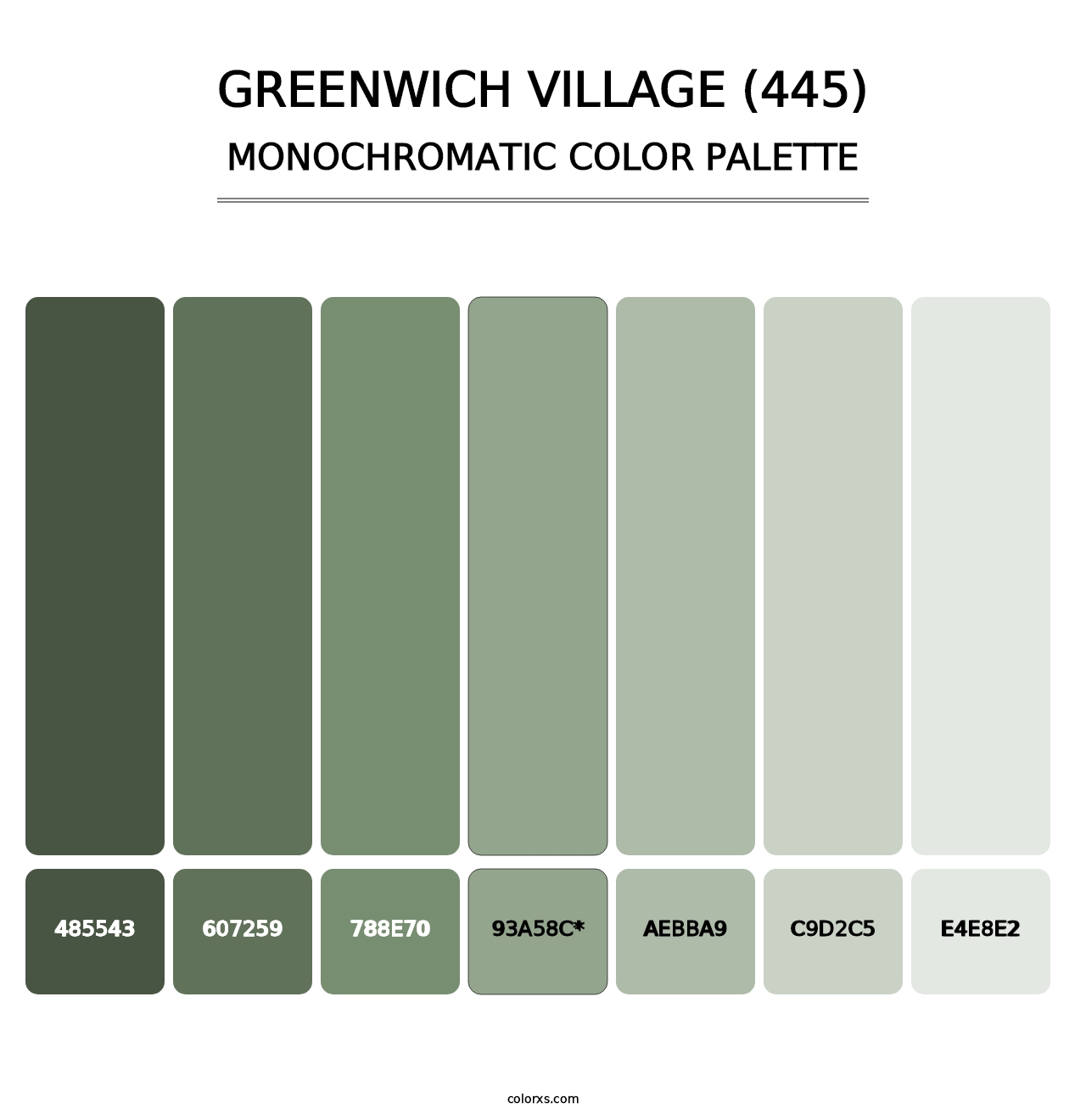 Greenwich Village (445) - Monochromatic Color Palette