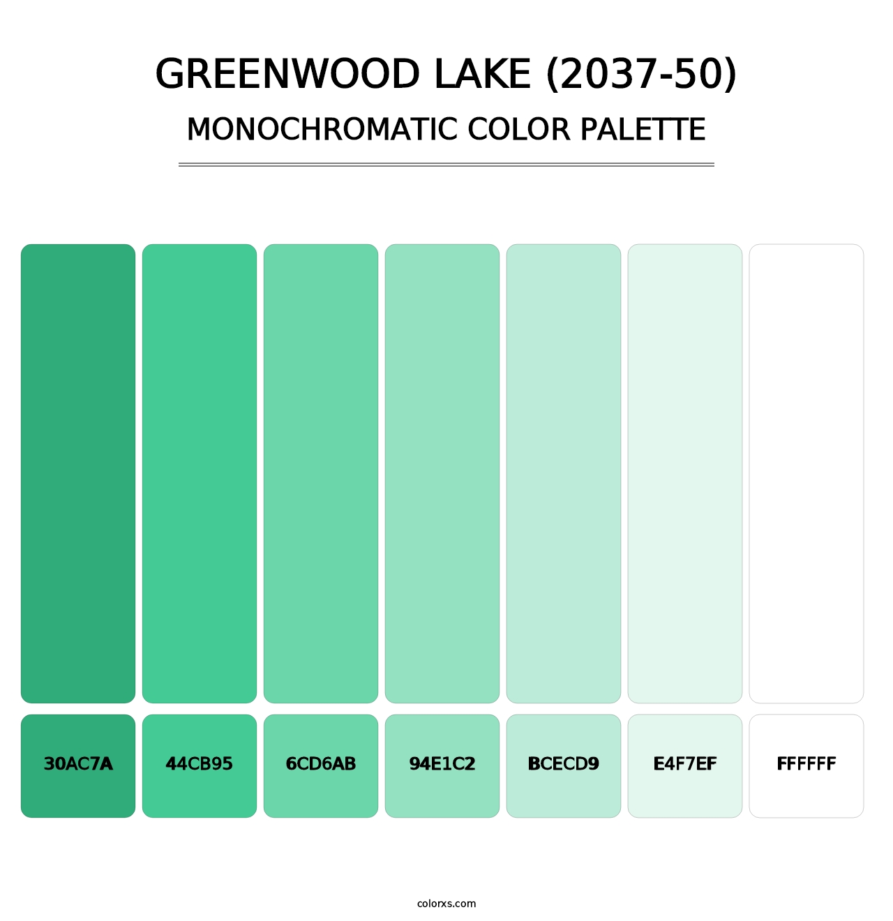 Greenwood Lake (2037-50) - Monochromatic Color Palette