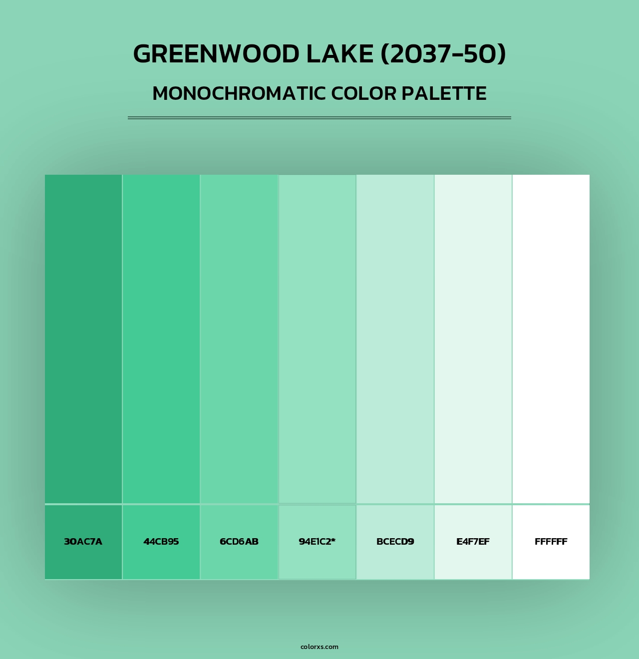 Greenwood Lake (2037-50) - Monochromatic Color Palette