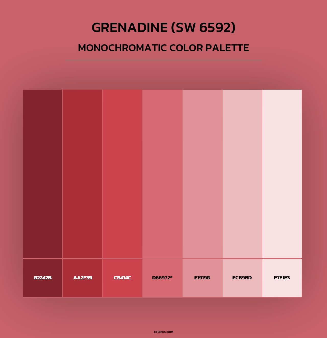 Grenadine (SW 6592) - Monochromatic Color Palette