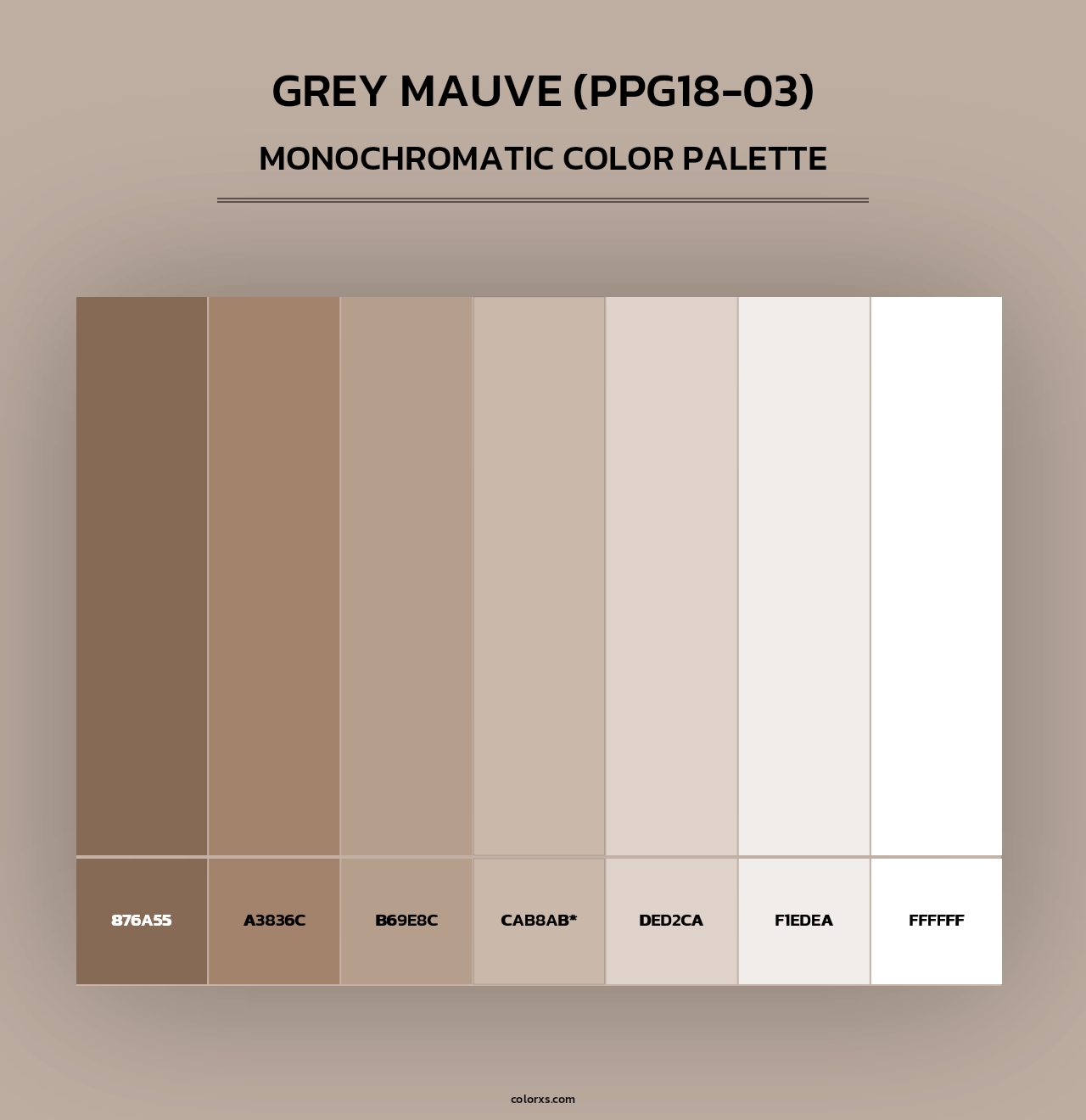 Grey Mauve (PPG18-03) - Monochromatic Color Palette