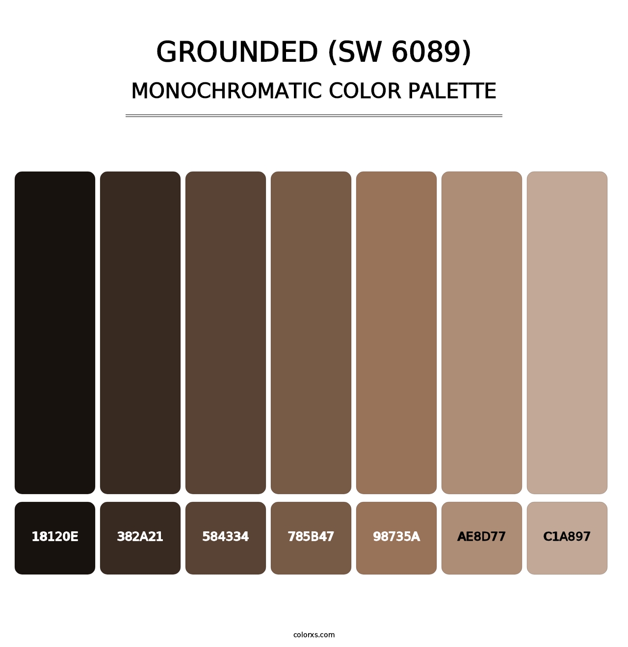 Grounded (SW 6089) - Monochromatic Color Palette