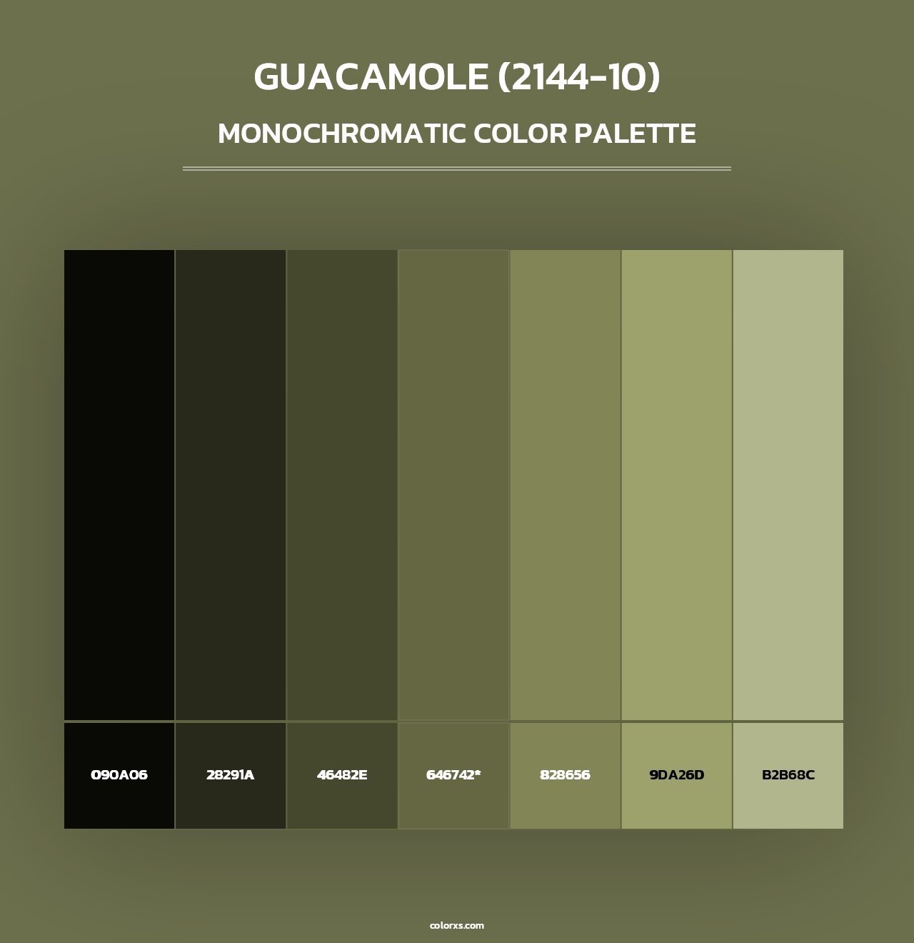 Guacamole (2144-10) - Monochromatic Color Palette