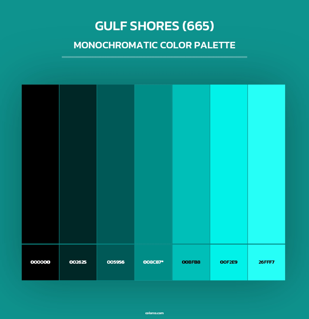 Gulf Shores (665) - Monochromatic Color Palette
