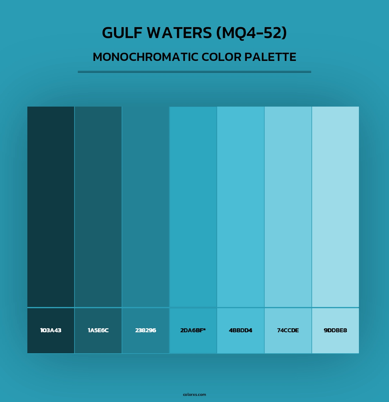 Gulf Waters (MQ4-52) - Monochromatic Color Palette
