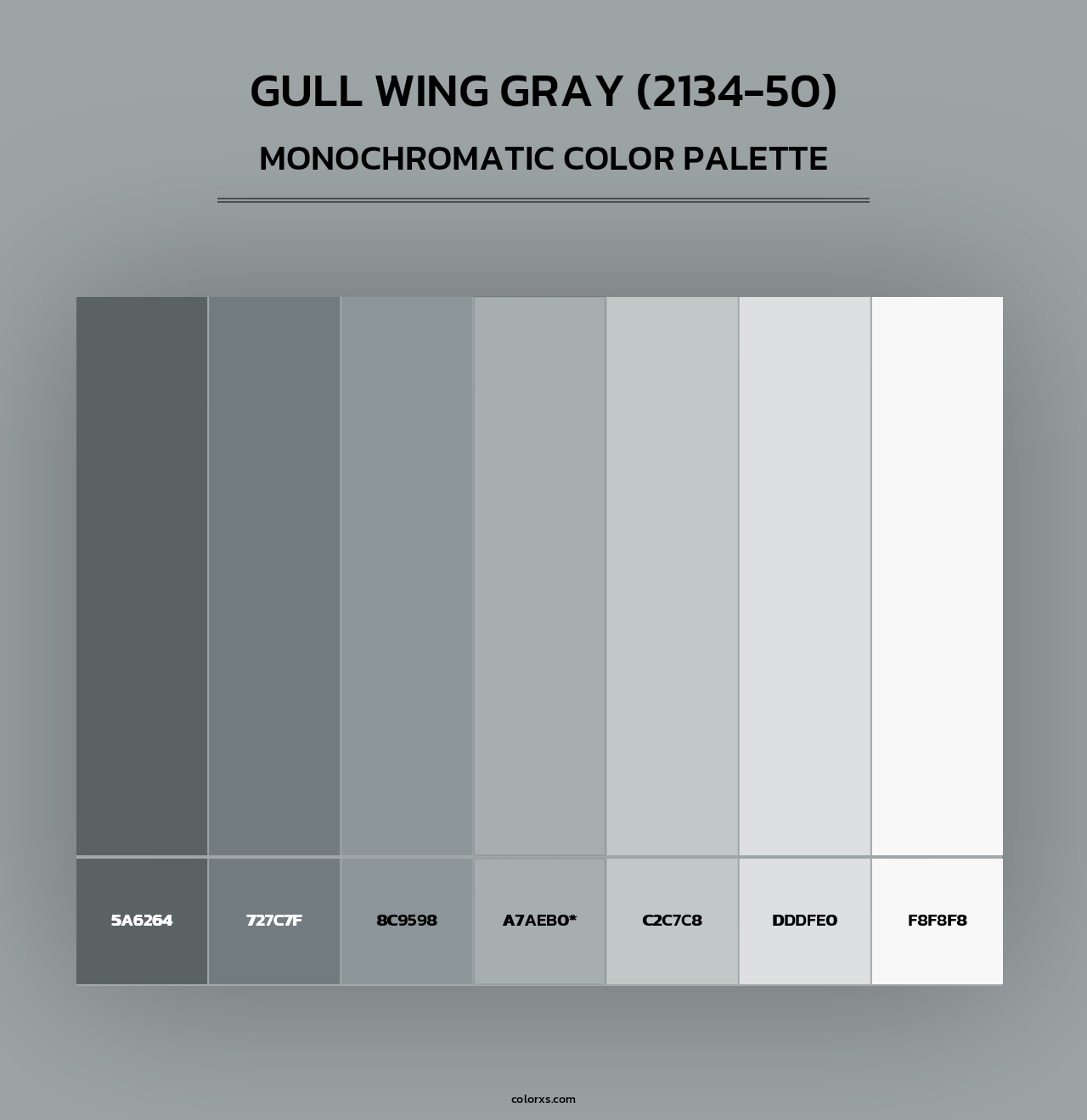 Gull Wing Gray (2134-50) - Monochromatic Color Palette