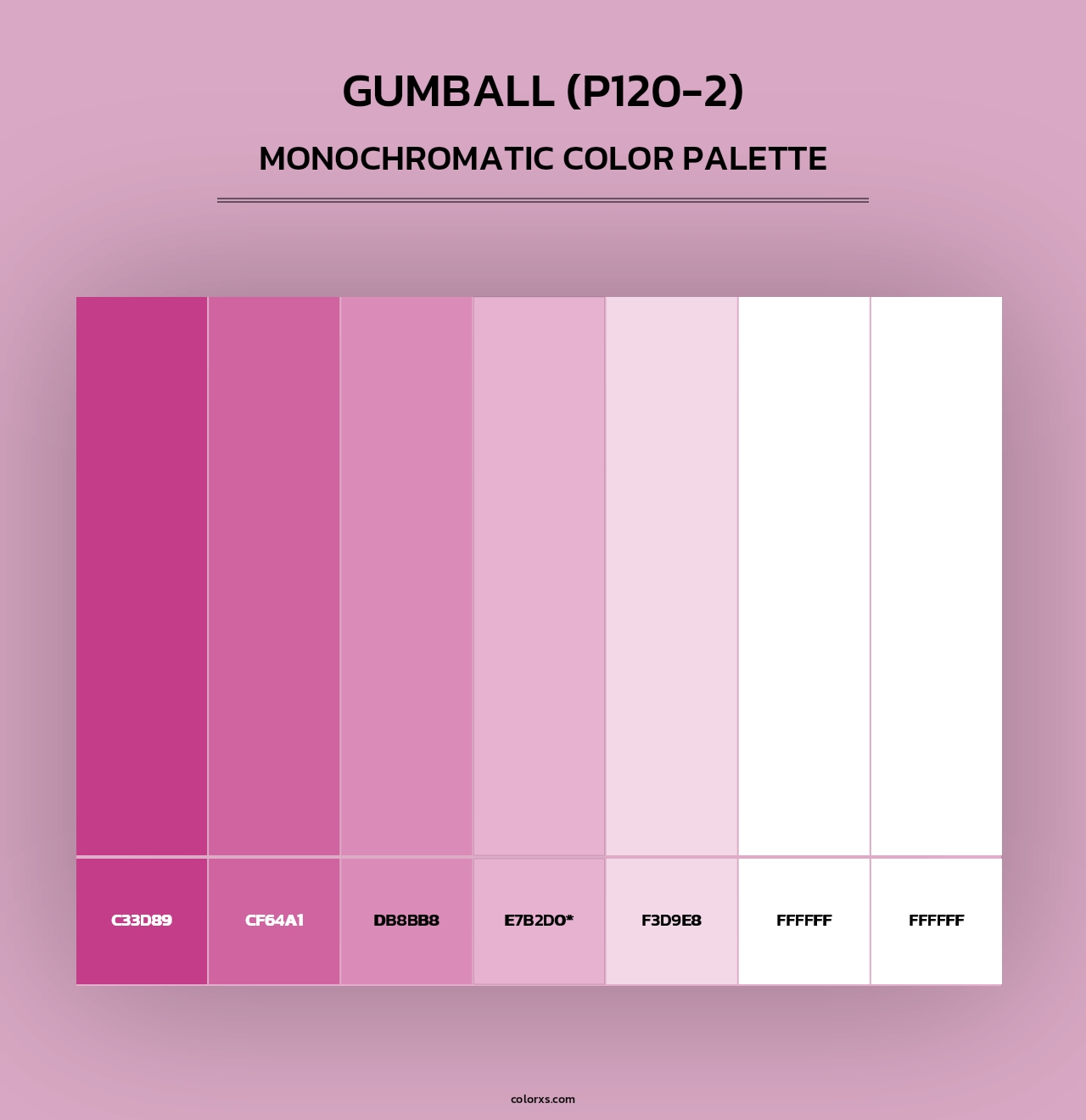 Gumball (P120-2) - Monochromatic Color Palette