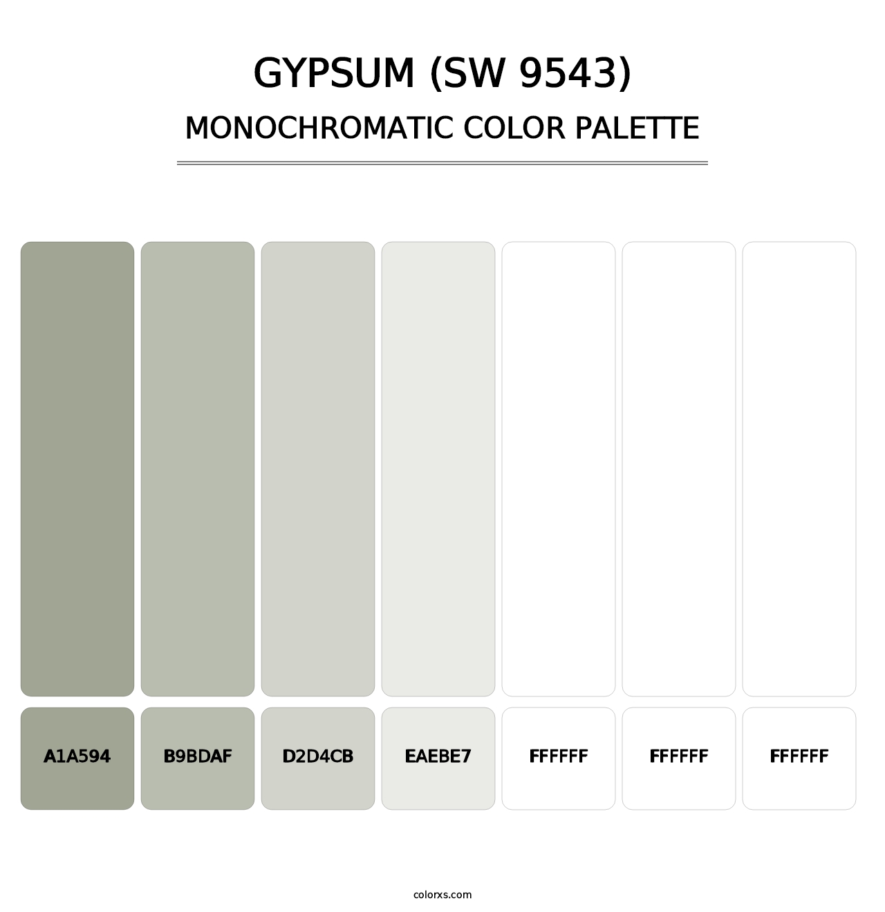 Gypsum (SW 9543) - Monochromatic Color Palette