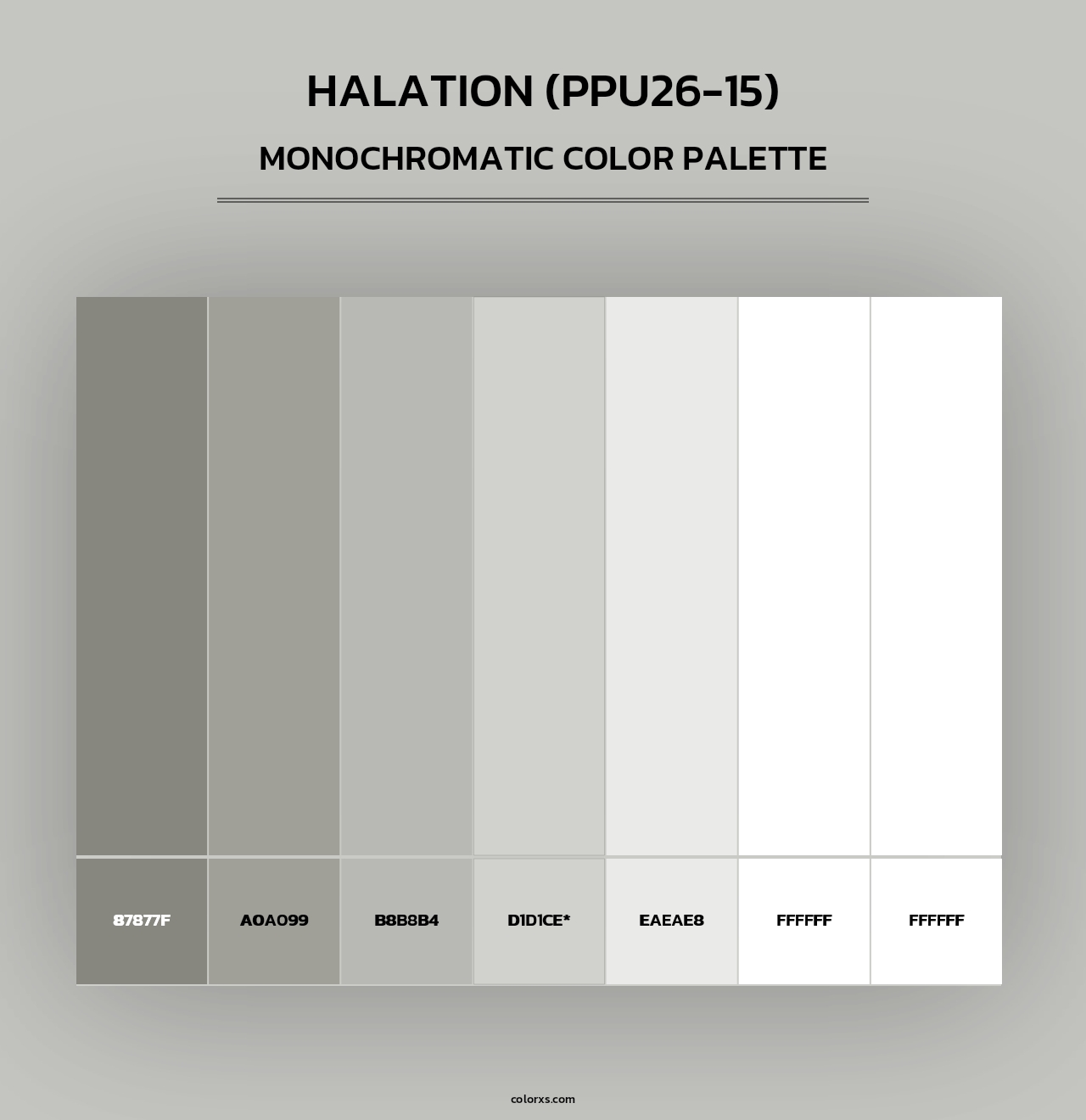 Halation (PPU26-15) - Monochromatic Color Palette