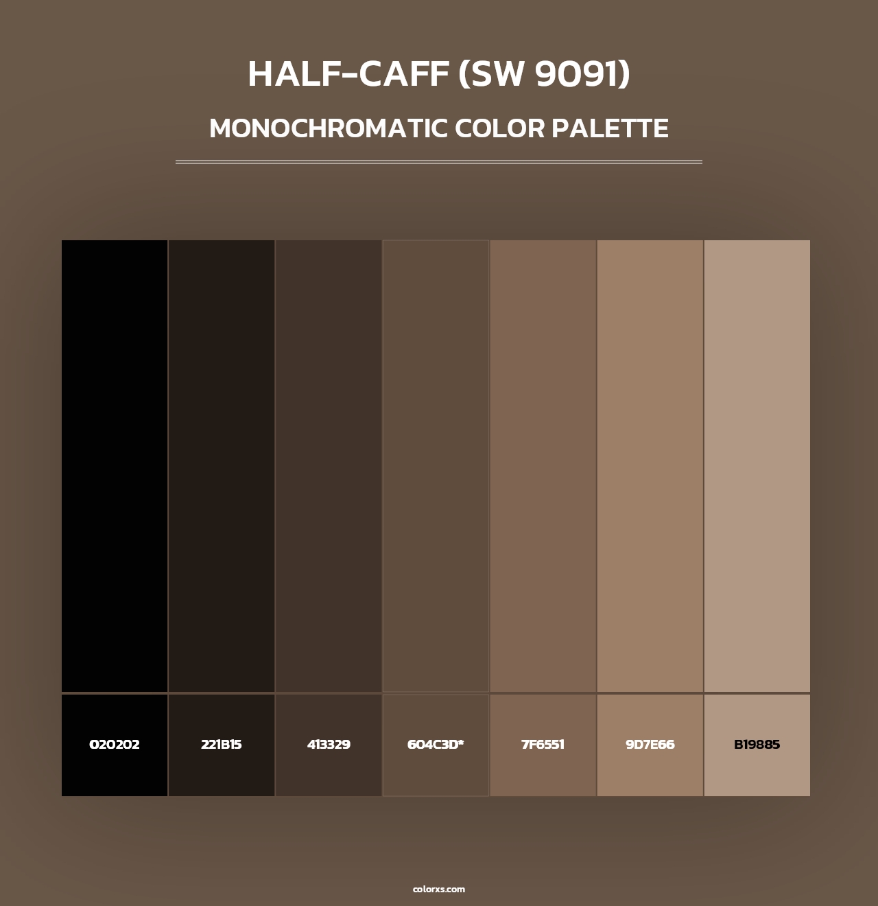 Half-Caff (SW 9091) - Monochromatic Color Palette