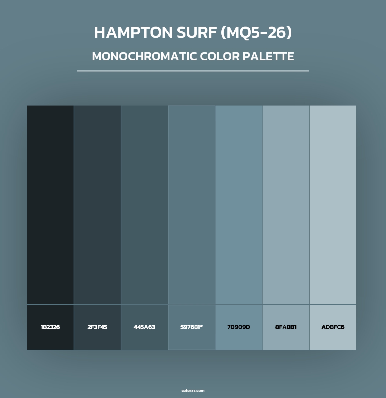 Hampton Surf (MQ5-26) - Monochromatic Color Palette
