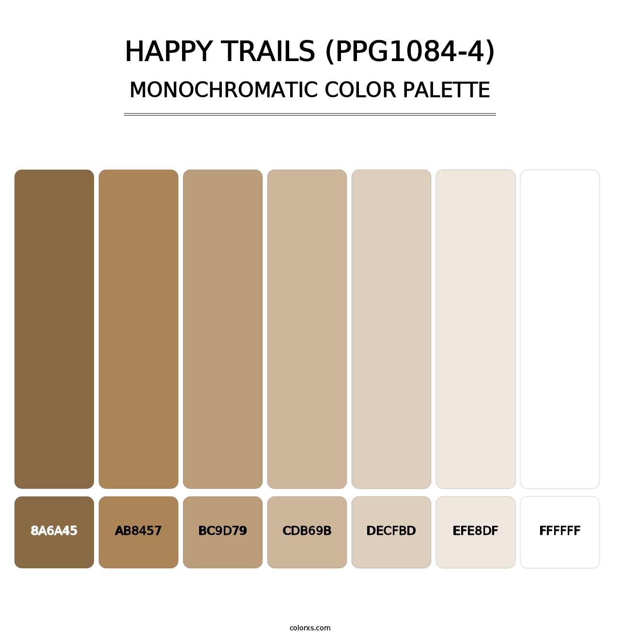 Happy Trails (PPG1084-4) - Monochromatic Color Palette