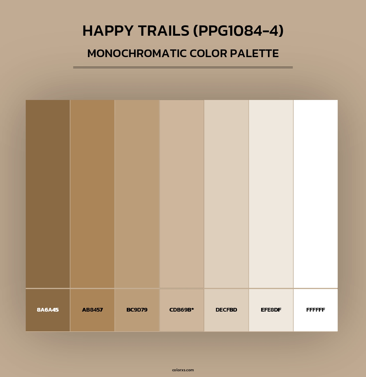 Happy Trails (PPG1084-4) - Monochromatic Color Palette