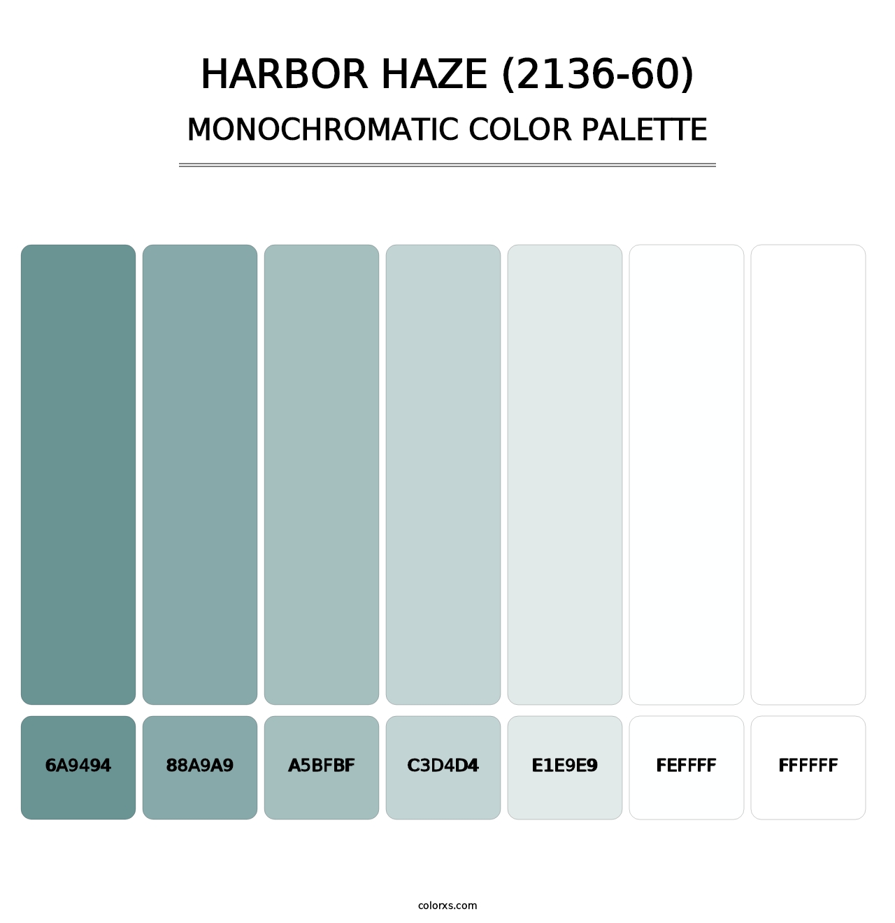 Harbor Haze (2136-60) - Monochromatic Color Palette
