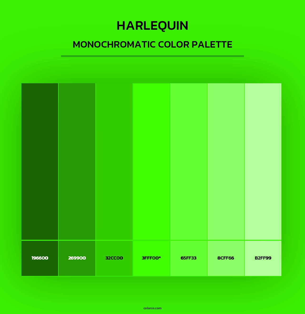 Harlequin - Monochromatic Color Palette