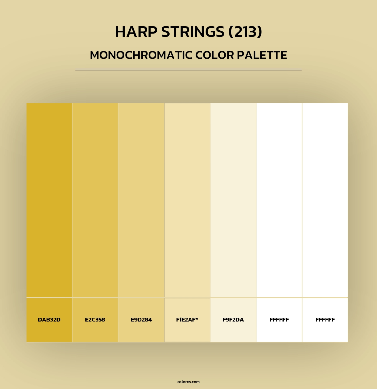 Harp Strings (213) - Monochromatic Color Palette