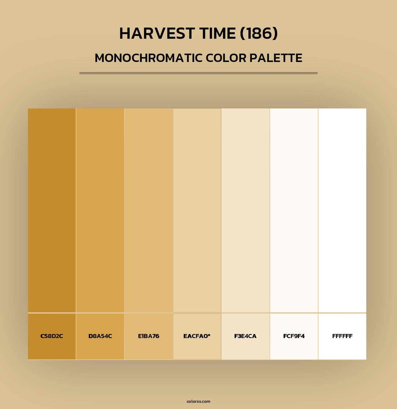 Harvest Time (186) - Monochromatic Color Palette