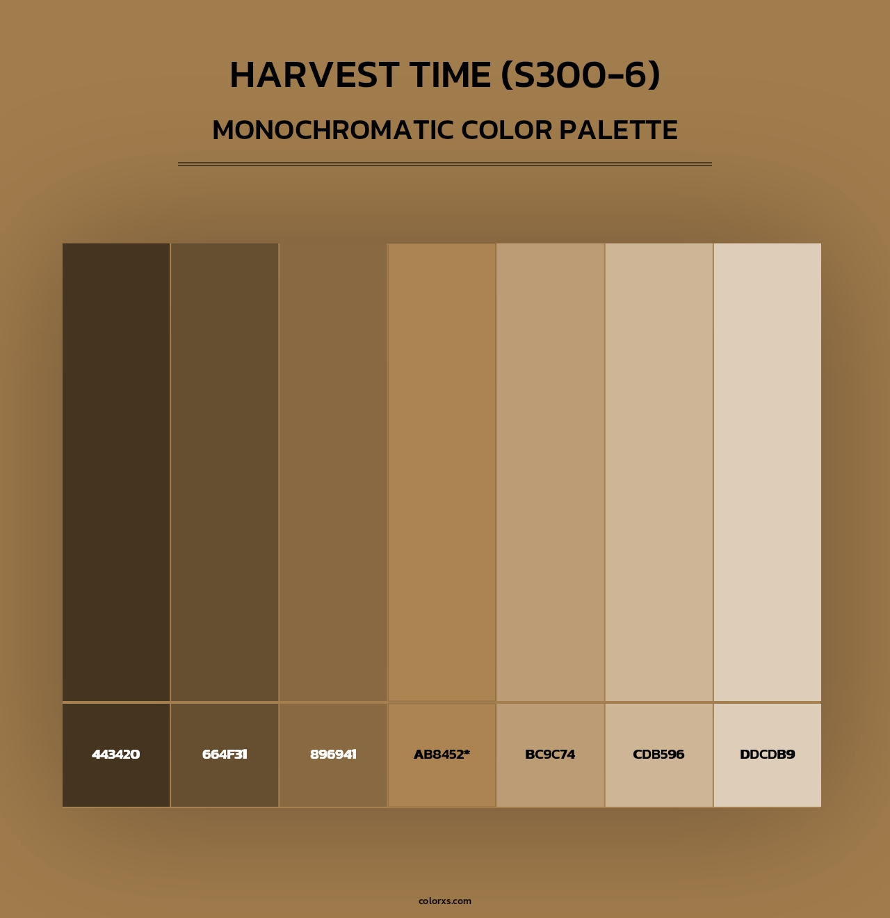 Harvest Time (S300-6) - Monochromatic Color Palette