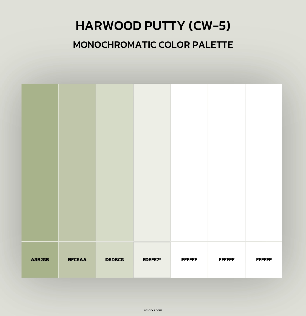 Harwood Putty (CW-5) - Monochromatic Color Palette