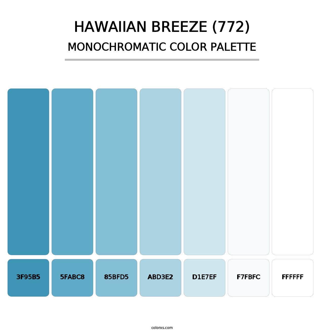 Hawaiian Breeze (772) - Monochromatic Color Palette