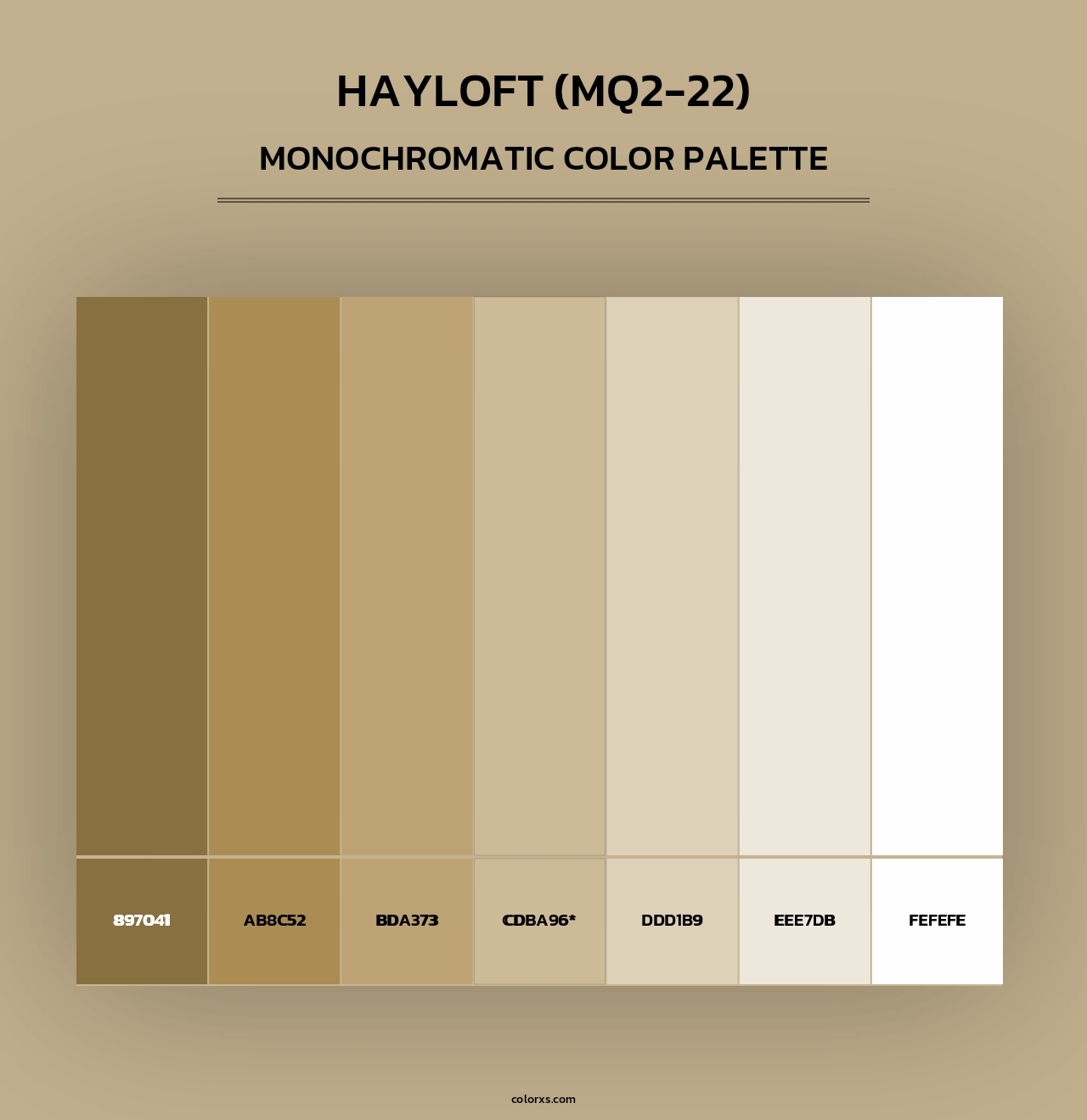 Hayloft (MQ2-22) - Monochromatic Color Palette