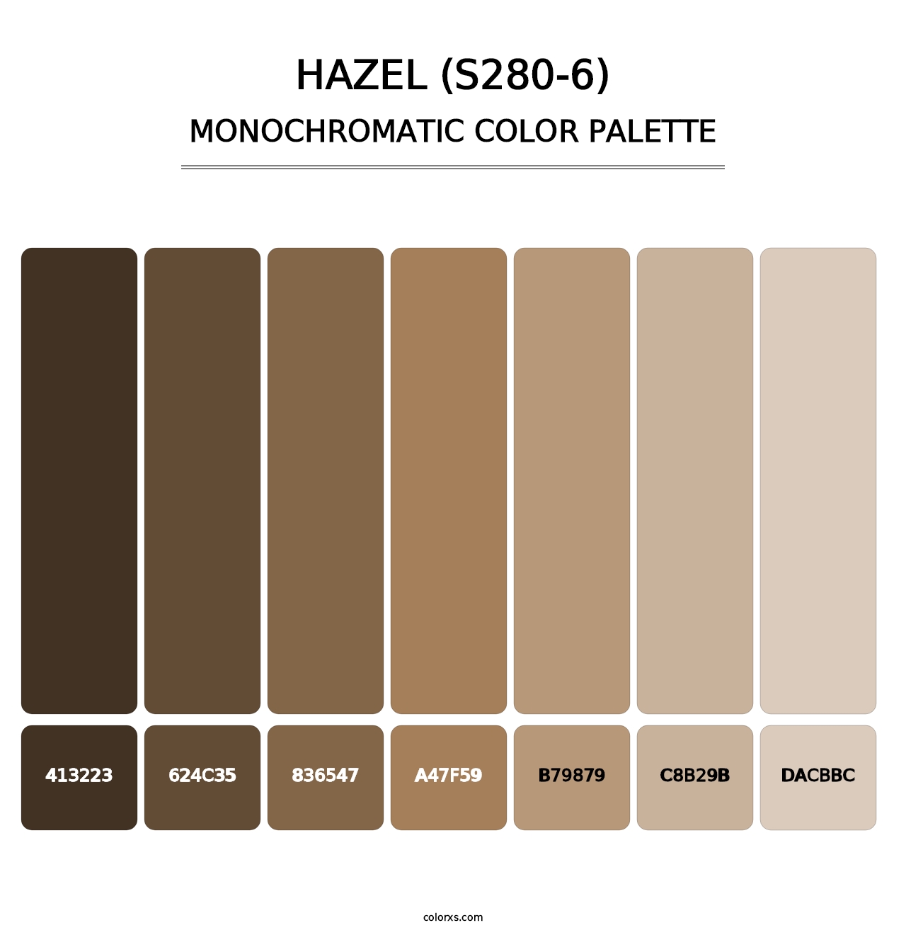 Hazel (S280-6) - Monochromatic Color Palette