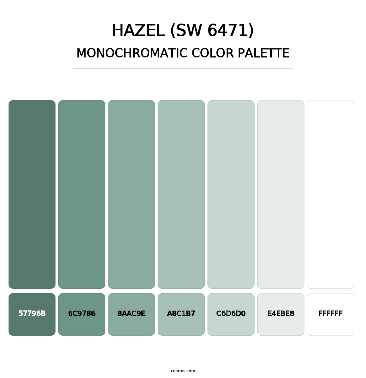 Hazel (SW 6471) - Monochromatic Color Palette