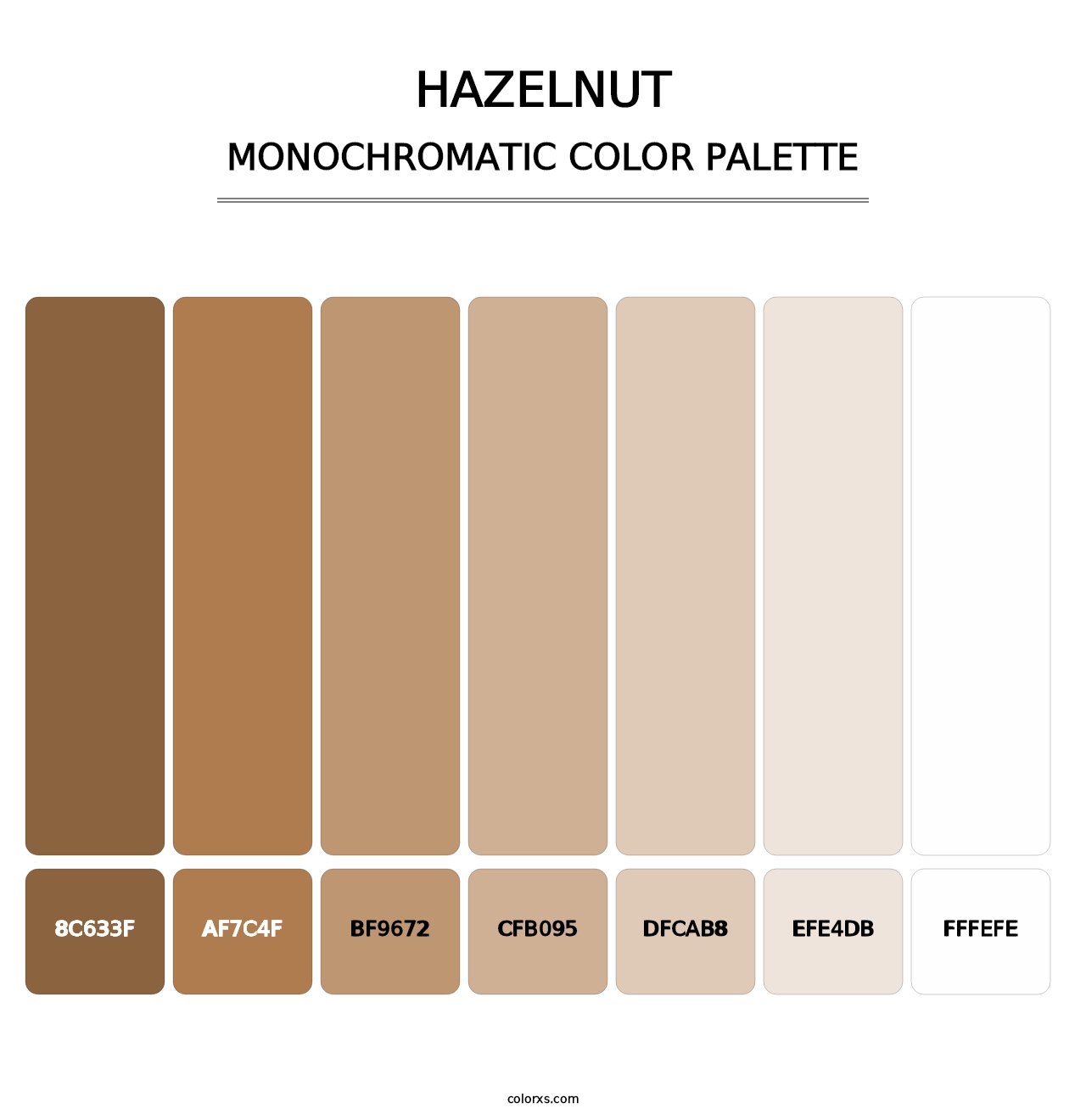Hazelnut - Monochromatic Color Palette