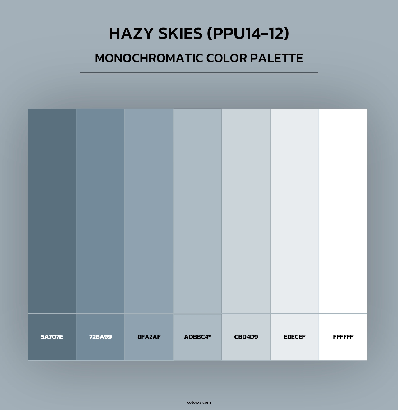 Hazy Skies (PPU14-12) - Monochromatic Color Palette