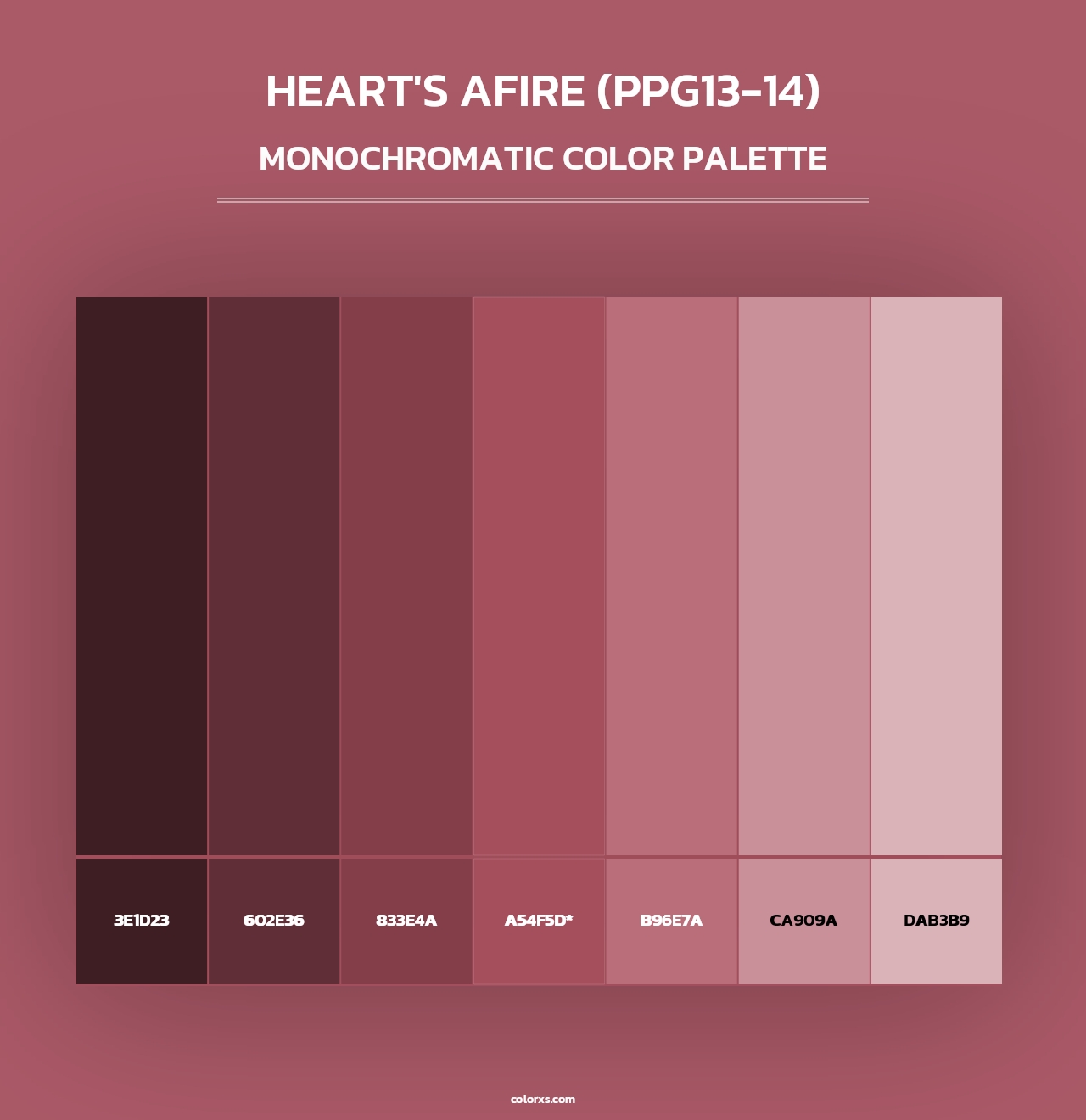 Heart's Afire (PPG13-14) - Monochromatic Color Palette