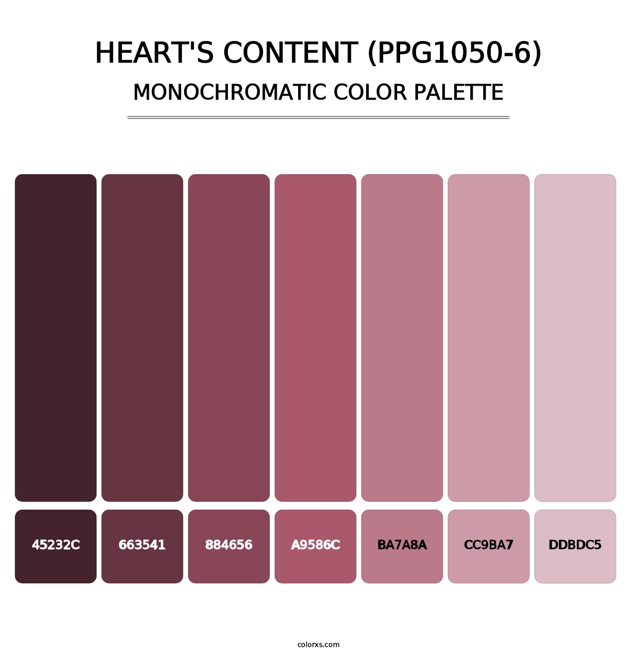 Heart's Content (PPG1050-6) - Monochromatic Color Palette