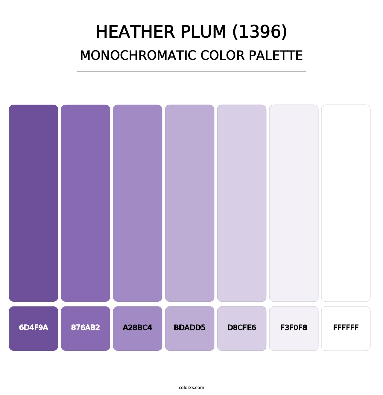 Heather Plum (1396) - Monochromatic Color Palette