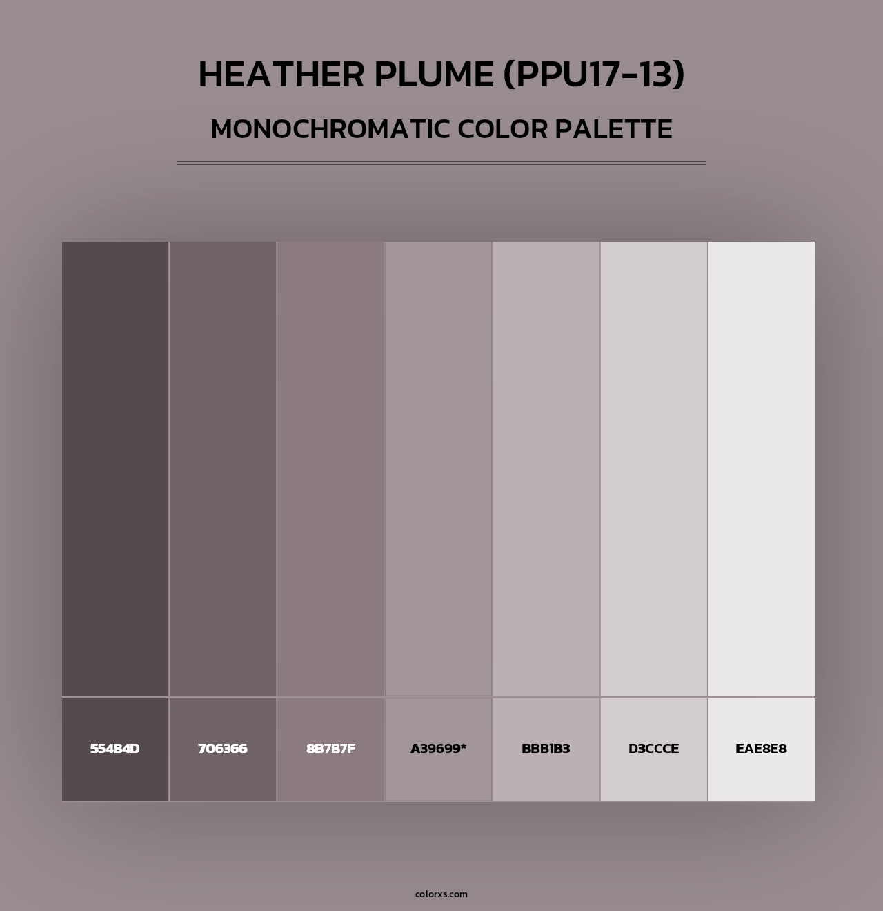 Heather Plume (PPU17-13) - Monochromatic Color Palette