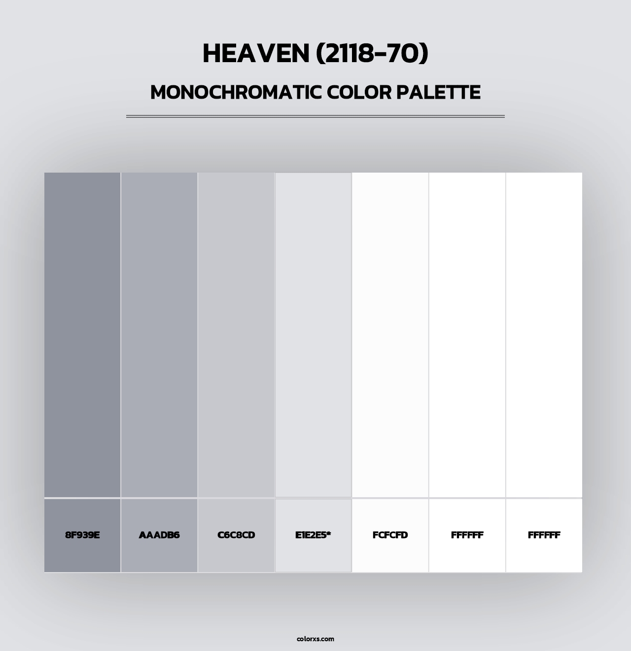 Heaven (2118-70) - Monochromatic Color Palette