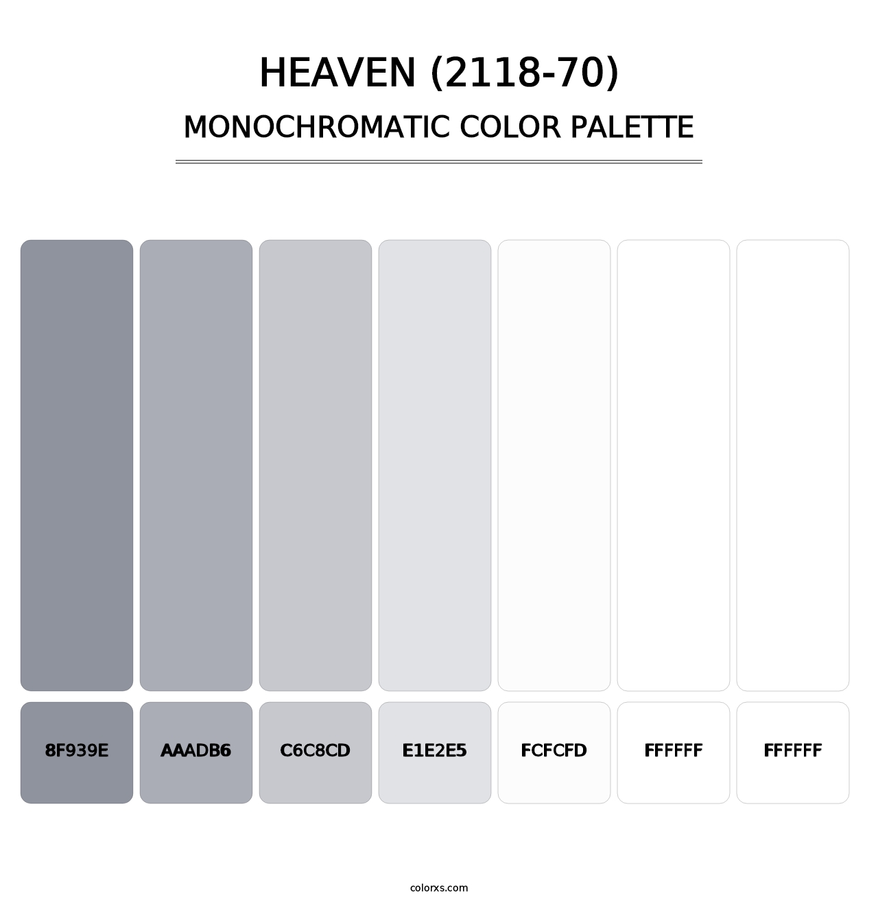 Heaven (2118-70) - Monochromatic Color Palette