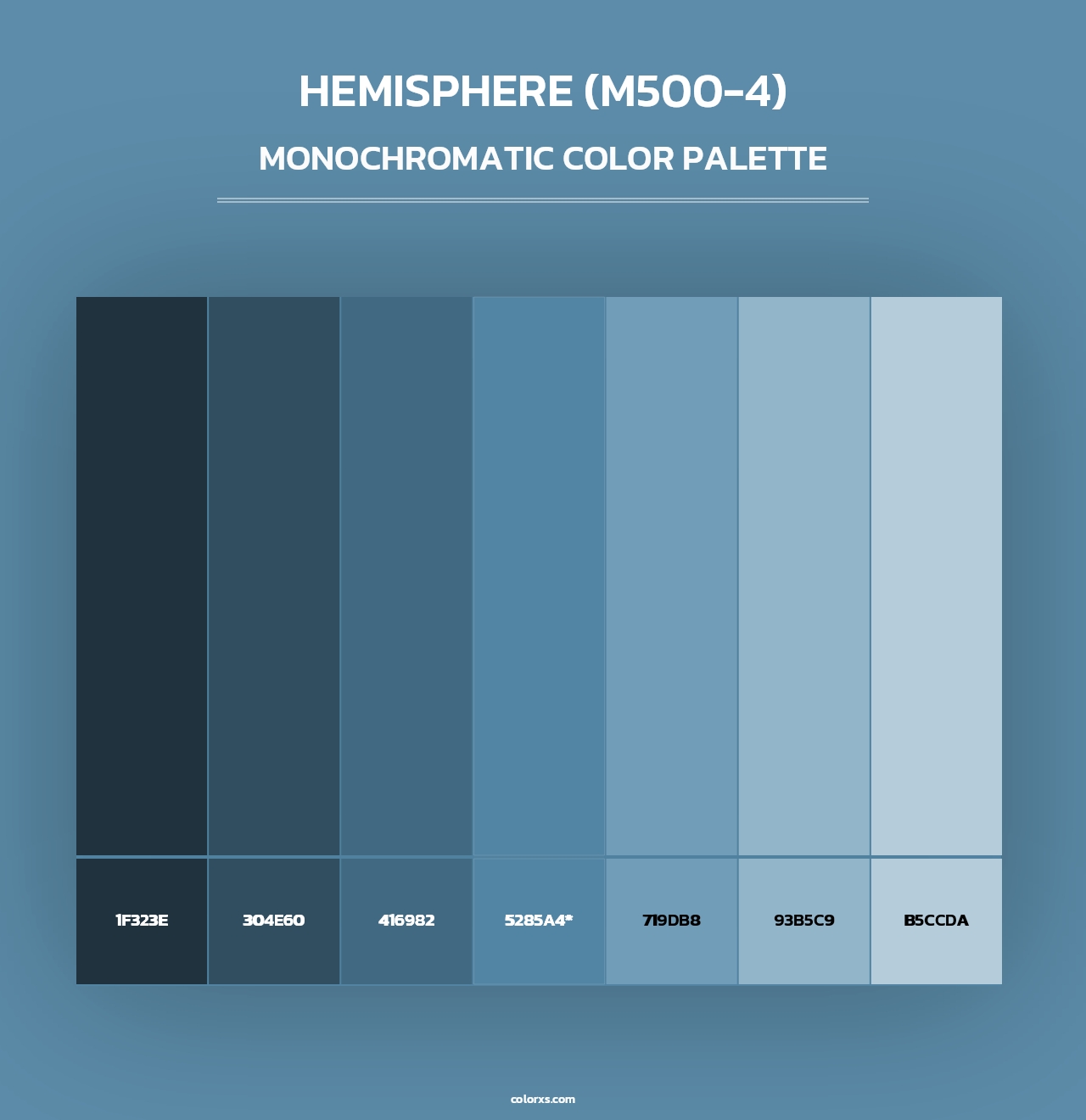 Hemisphere (M500-4) - Monochromatic Color Palette