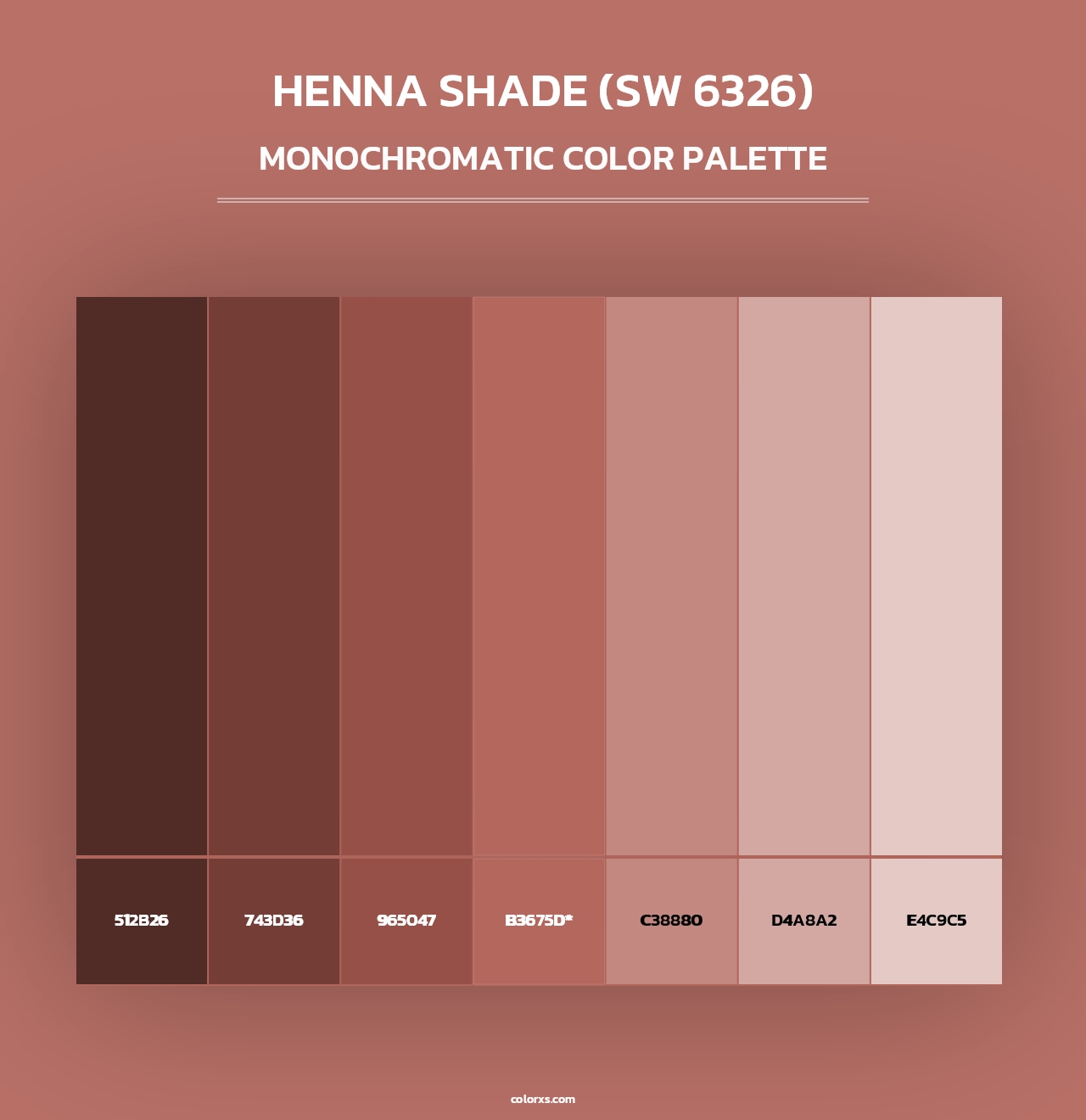 Henna Shade (SW 6326) - Monochromatic Color Palette