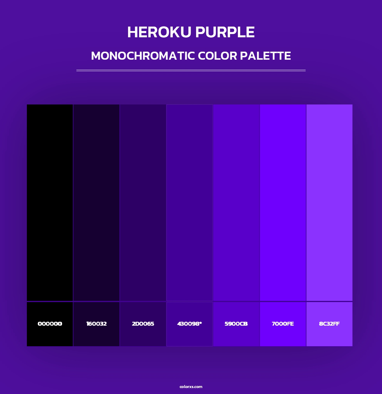 Heroku Purple - Monochromatic Color Palette