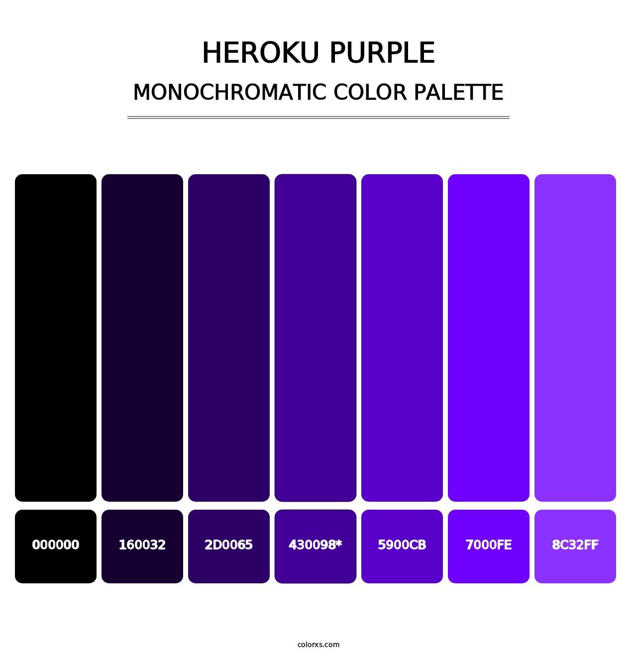 Heroku Purple - Monochromatic Color Palette