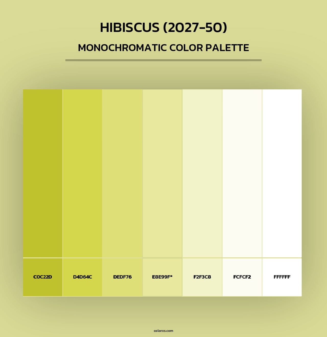Hibiscus (2027-50) - Monochromatic Color Palette